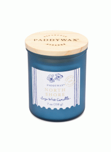 Стъклена соева свещ Падивакс Coastal, морско синьо - Северен бряг